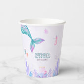 Our Little Mermaid Birthday Party Papieren Bekers (Achterkant)