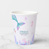 Our Little Mermaid Birthday Party Papieren Bekers (Voorkant)