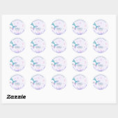 Our Little Mermaid  Funny Birthday Party  Ronde Sticker (Vel)