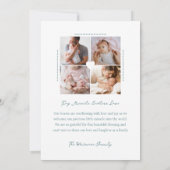 Our Little Miracle Baby Birth Stats Newborn Photos Aankondiging (Achterkant)