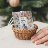 Our Little Miracle Newborn Baby Photo Grid Collage Glas Ornament