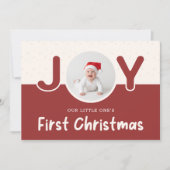 Our Little One's First Christmas Cute Baby Photo Feestdagenkaart (Voorkant)