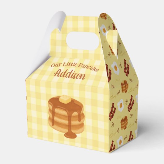 Our Little Pancake Baby Shower Brunch Theme Bedankdoosjes (Voorkant Zijde)