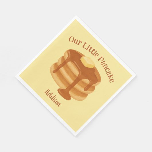 Our Little Pancake Breakfast Brunch Theme Custom Servet (Hoek)