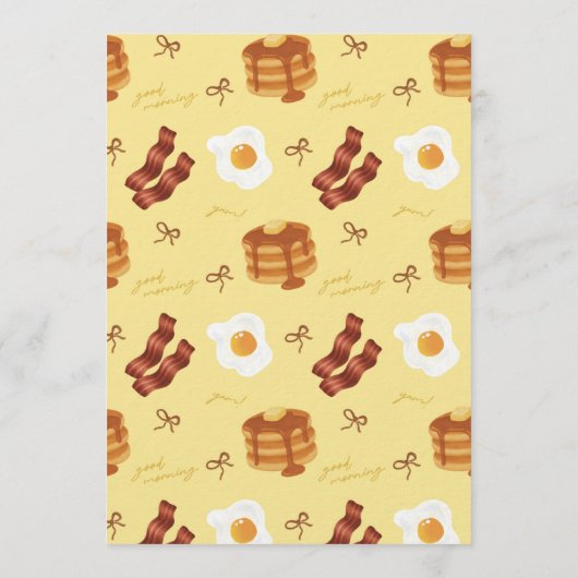 Our Little Pancake Breakfast Brunch Theme Kaart (Achterkant)