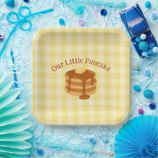 Our Little Pancake Brunch Theme Baby Shower Papieren Bordje (Feest)