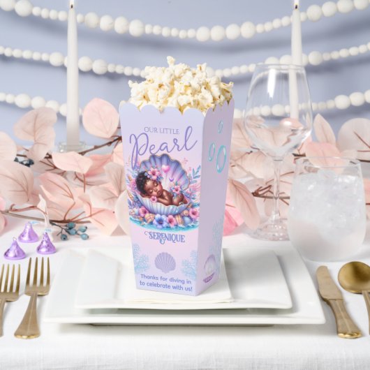 Our little Pearl Seashell Pastel Baby Shower Bedankdoosjes (Huwelijk)