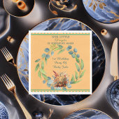 Our Little Pumpkin 1st Birthday Fall Wreath Orange Servet