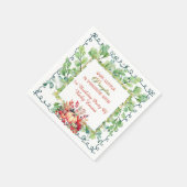 Our Little Pumpkin 1st Birthday Green Fall Wreath Servet (Hoek)