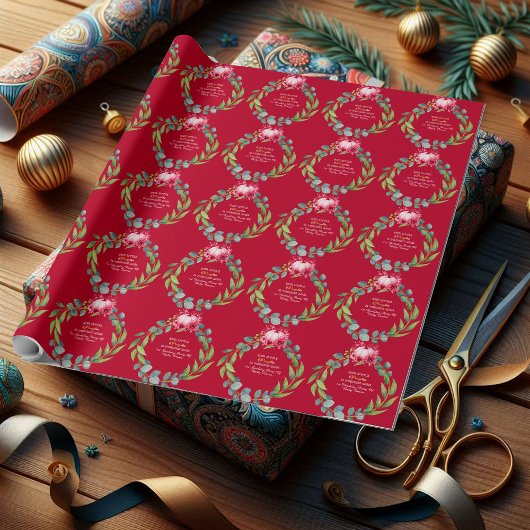 Our Little Pumpkin 1st Birthday Green Wreath Pink Cadeaupapier