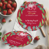 Our Little Pumpkin 1st Birthday Green Wreath Pink Papieren Bordje