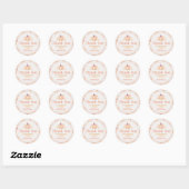 Our Little Pumpkin Birthday Party Ronde Sticker (Vel)
