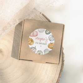 Our Little Pumpkin Birthday Party Ronde Sticker