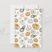 Our Little Pumpkin Boho Fall Birthday Party Bedankkaart (Achterkant)