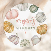 Our Little Pumpkin Cute Fall Birthday Party Papieren Bordje
