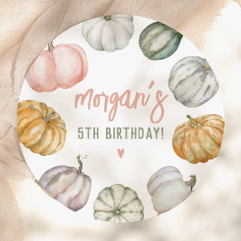 Our Little Pumpkin Cute Fall Birthday Party Papieren Bordje