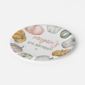 Our Little Pumpkin Cute Fall Birthday Party Papieren Bordje (Gekanteld)