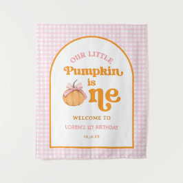 Our Little Pumpkin Girl 1st Birthday Party Banner Wandkleed