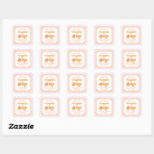 Our Little Pumpkin Girl 1st Birthday Party Vierkante Sticker (Vel)