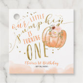 Our Little Pumpkin Is Turning One 1st Birthday Bedankjes Labels (Voorkant)