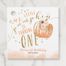 Our Little Pumpkin Is Turning One 1st Birthday Bedankjes Labels