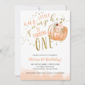 Our Little Pumpkin Is Turning One 1st Birthday Kaart (Voorkant)