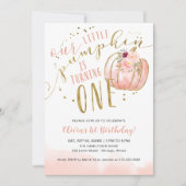 Our Little Pumpkin Is Turning One 1st Birthday Kaart (Voorkant)