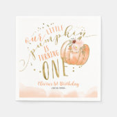 Our Little Pumpkin Is Turning One 1st Birthday Servet (Voorkant)