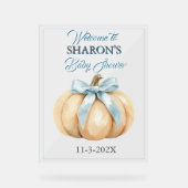 Our Little Pumpkin on the Way Fall Baby Shower  Acryl Bord (Voorkant)