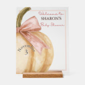 Our Little Pumpkin on the Way Fall Baby Shower Acryl Bord (Voorkant)