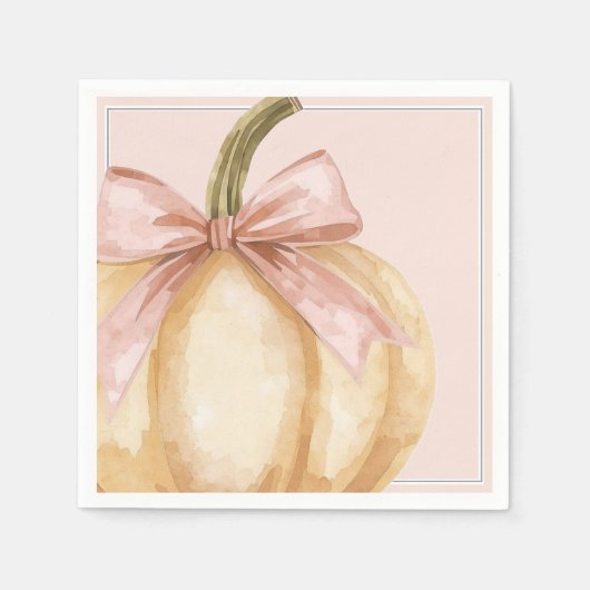 Our Little Pumpkin on the Way Fall Baby Shower Servet (Voorkant)