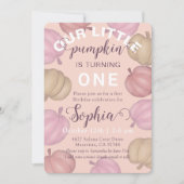 Our Little Pumpkin Pastel Fall Birthday Kaart (Voorkant)