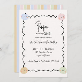 Our Little Pumpkin’s First Birthday Invitation Kaart