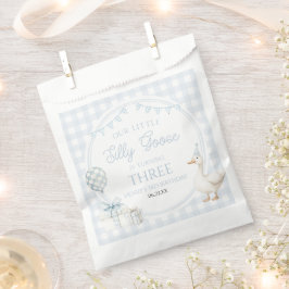 Our Little Silly Goose Blue Birthday Party Bedankzakje
