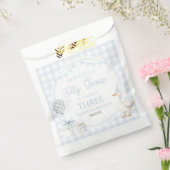 Our Little Silly Goose Blue Birthday Party Bedankzakje (Gezegeld)