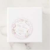 Our Little Silly Goose Pink Bow Birthday Party Bedankjes Labels (In situ)