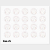 Our Little Silly Goose Pink Bow Birthday Party Ronde Sticker (Vel)