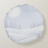 Our Little Snowbaby is on the way Cozy Comfort Rond Kussen (Achterkant)