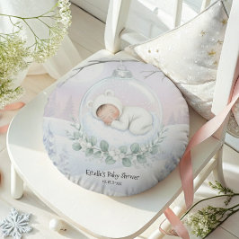 Our Little Snowbaby is on the way Cozy Comfort Rond Kussen