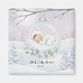 Our Little Snowbaby is on the way Keepsake Favor Magneet (Voorkant)
