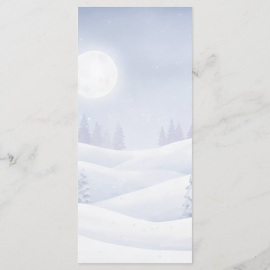 Our Little Snowbaby is on the way Party Menu (Achterkant)