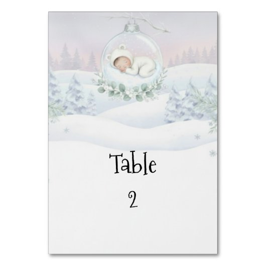 Our Little Snowbaby is on the way Seating Guide Kaart (Voorkant)