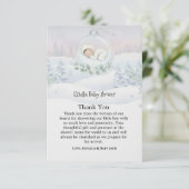 Our Little Snowbaby is on the way Thank You Card Bedankkaart (Staand voorkant)