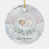 Our Little Snowbaby is on the way Winter Keepsake Keramisch Ornament (Voorkant)