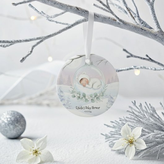 Our Little Snowbaby is on the way Winter Keepsake Keramisch Ornament