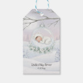 Our Little Snowbaby is on the way Winter Present Cadeaulabel (Voorkant)