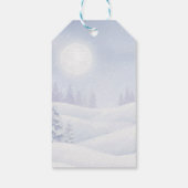 Our Little Snowbaby is on the way Winter Present Cadeaulabel (Achterkant)