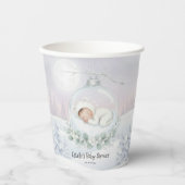 Our Little Snowbaby is on the way Winter snow Papieren Bekers (Voorkant)