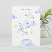 “Our Little Sun” Baby Shower Invitation Kaart (Staand voorkant)