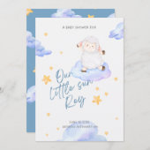 “Our Little Sun” Baby Shower Invitation Kaart (Voorkant / Achterkant)